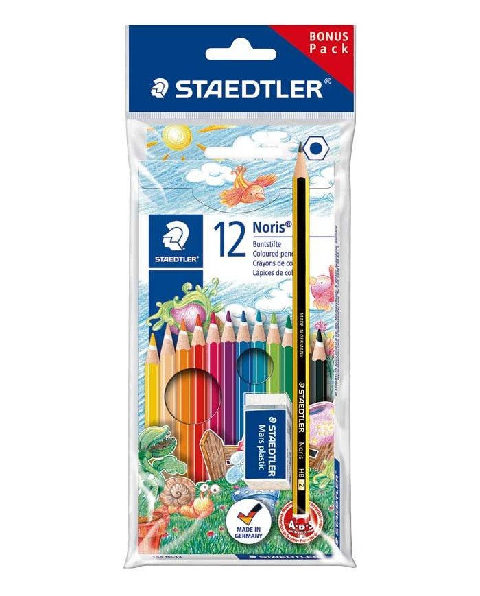 Le Libr'air - 12 Crayons de Couleur + Crayon noir + Gomme STAEDTLER - Tunisie