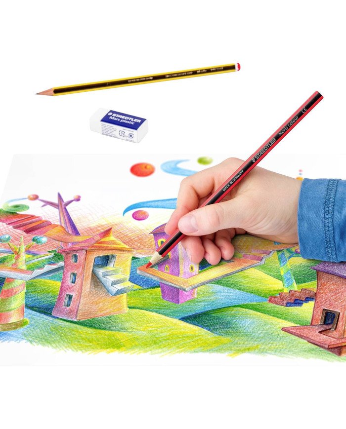 Le Libr'air - 12 Crayons de Couleur + Crayon noir + Gomme STAEDTLER - Tunisie