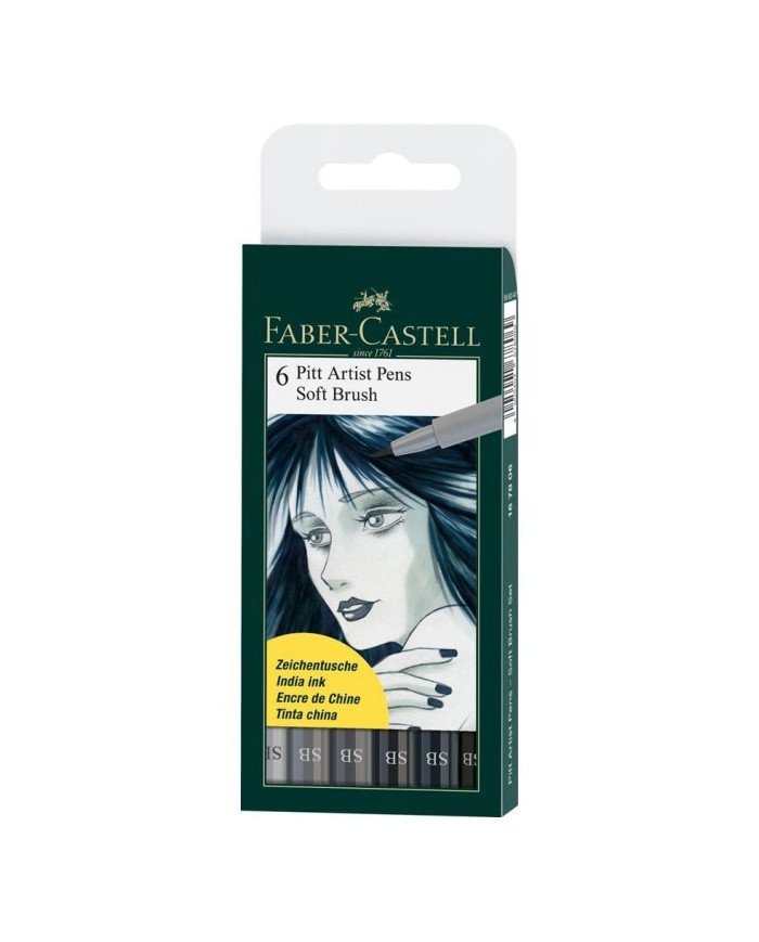 Le Libr'air - Pochette de 6 feutres Soft Brush - Faber Castell - Tunisie