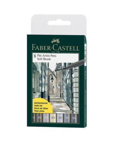 Le Libr'air - Pochette de 8 feutres soft Brush - Faber Castell - Tunisie