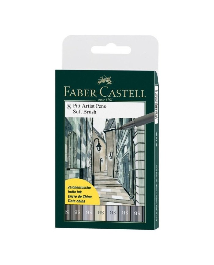 Le Libr'air - Pochette de 8 feutres soft Brush - Faber Castell - Tunisie Le Libr'air - Pochette de 8 feutres soft Brush - Faber Castell - Tunisie