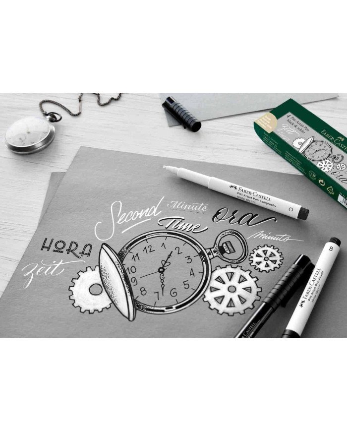 Le Libr'air - Feutre Pitt Artist Pen, Boîte de 4, Noir & Blanc - Faber Castell - Tunisie Le Libr'air - Feutre Pitt Artist Pen, Boîte de 4, Noir & Blanc - Faber Castell - Tunisie