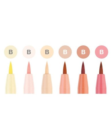 Le Libr'air - Pochette 6 feutres Pitt Couleurs chair - Faber Castell - Tunisie