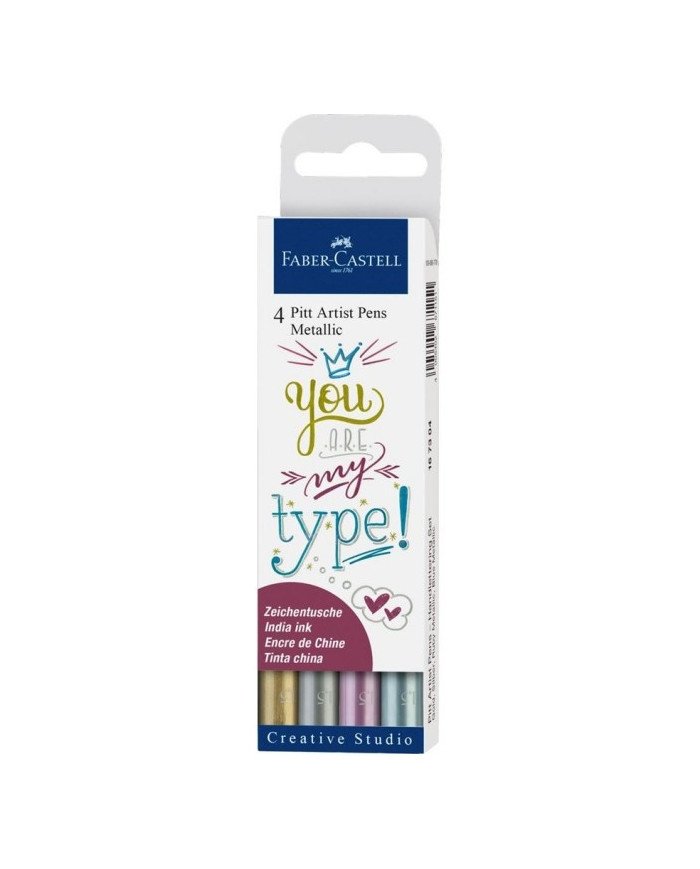 Le Libr'air - Set de 4 feutres Pitt Artist Pen Metallic - Faber Castell - Tunisie