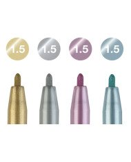 Le Libr'air - Set de 4 feutres Pitt Artist Pen Metallic - Faber Castell - Tunisie