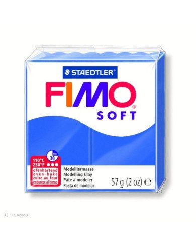 Le Libr'air - Pâte Fimo Soft Bleu brillant 33 - 57G Staedtler - Tunisie