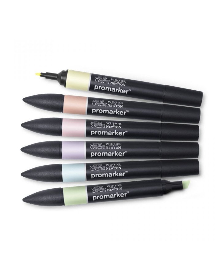 Le Libr'air - Set de 6 Feutres Promarker Tons Pastels - Winsor&Newton - Tunisie