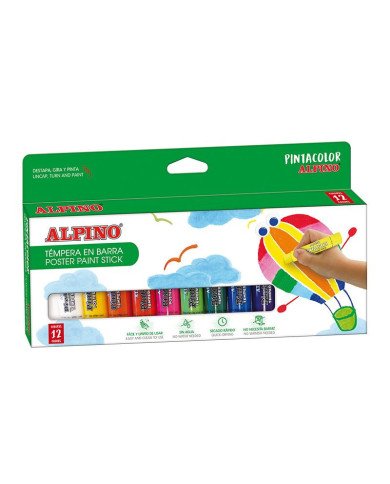 Gouache en Stick ALPINO 12 couleurs