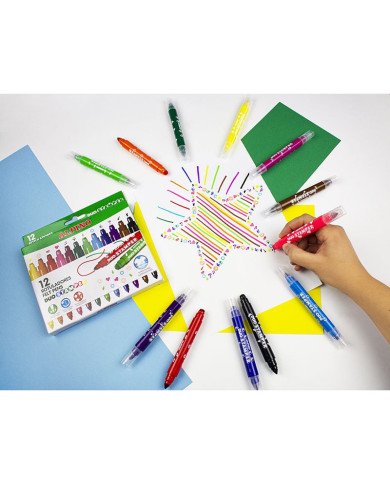 Marqueur ALPINO duo stamper 12 couleurs