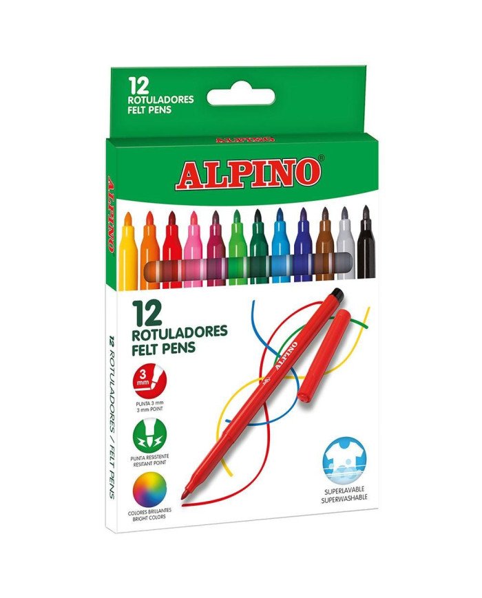 Marqueurs ALPINO 12 couleurs