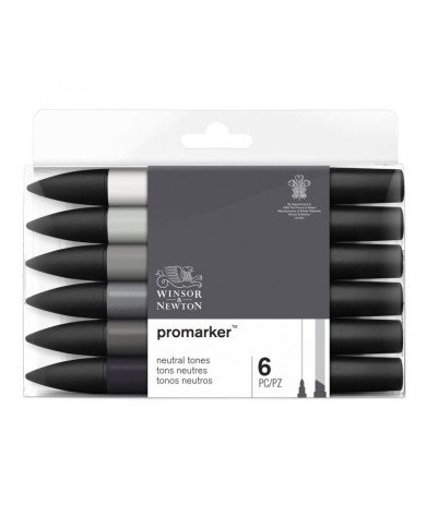 Le Libr'air - Set de 6 Feutres Promarker Tons Neutres - Winsor&Newton - Tunisie