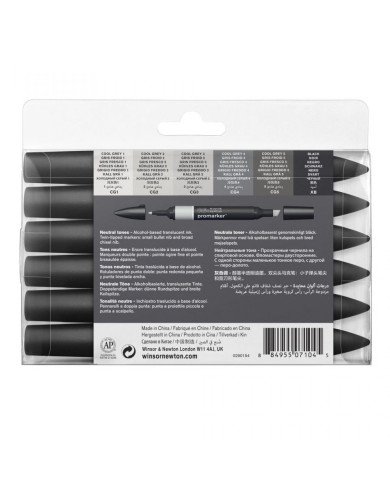 Le Libr'air - Set de 6 Feutres Promarker Tons Neutres - Winsor&Newton - Tunisie