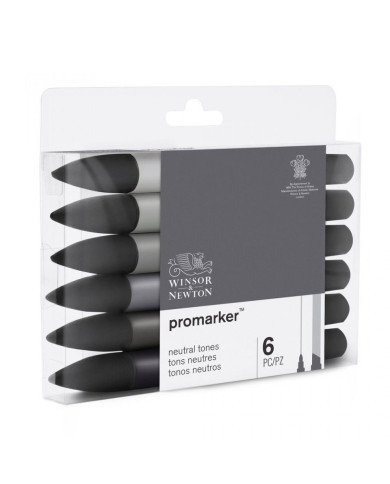 Le Libr'air - Set de 6 Feutres Promarker Tons Neutres - Winsor&Newton - Tunisie