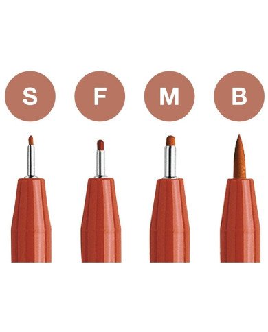 Le Libr'air - 4 Feutres Pitt Artist Pen Sanguine - Faber Castell - Tunisie