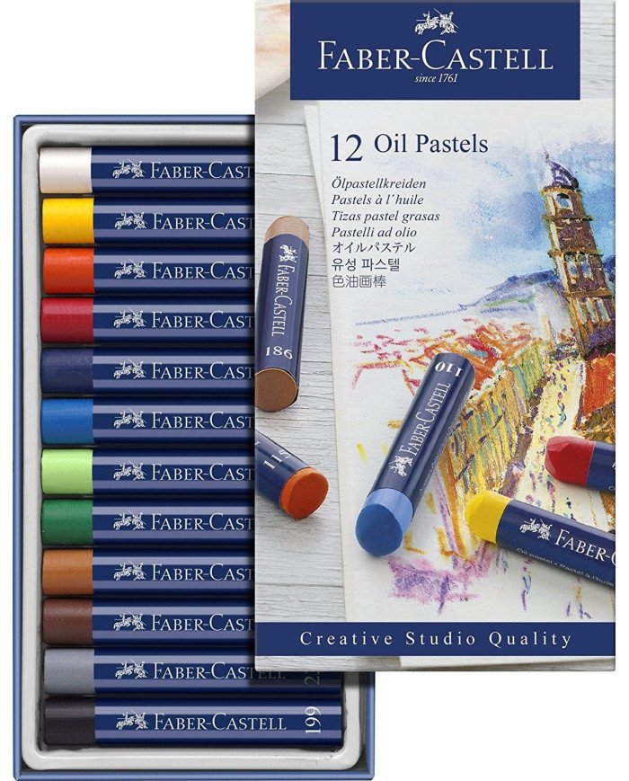 Le Libr'air - Boite de 12 Pastels à l'huile - Faber Castell - Tunisie