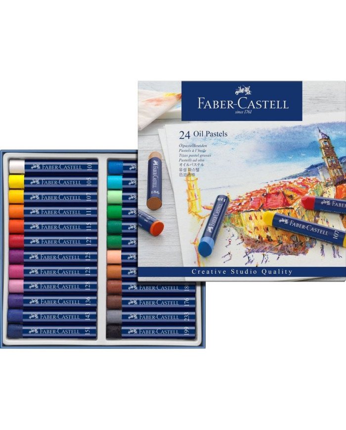 Le Libr'air - Boîte de 24 Pastels à l'huile - Faber Castell - Tunisie