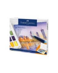 Le Libr'air - Boîte de 24 Aquarelles en godets - Faber Castell - Tunisie