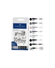Le Libr'air - Stylo à encre de Chine Pitt Artist Pen, lot de 8 Lettrage, Start - Faber Castell - Tunisie