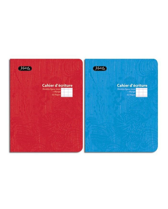 Cahier D'Ecriture 17*22 - 32P - Double ligne 3MM Liberta