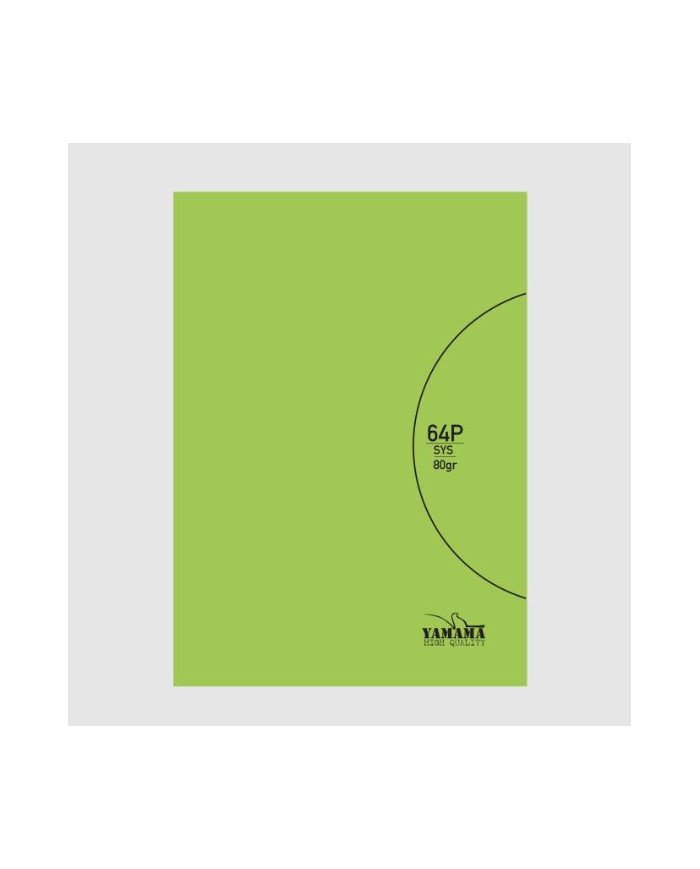 Cahier piqure 17*22 - 64 Pages 80G Uni Vert PP BMV Yamama