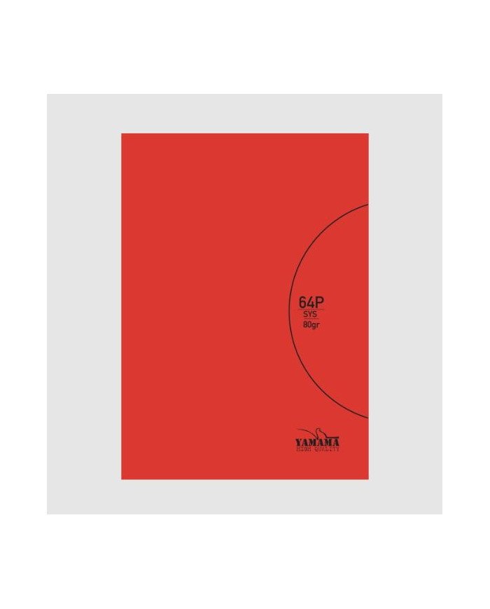 Cahier piqure 17*22 - 64 Pages 80G Uni Rouge PP BMV Yamama