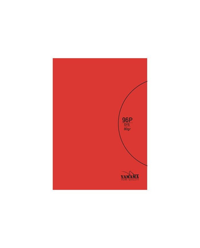 Cahier piqure Rouge 17*22 - 96 Pages 60G PP YAMAMA