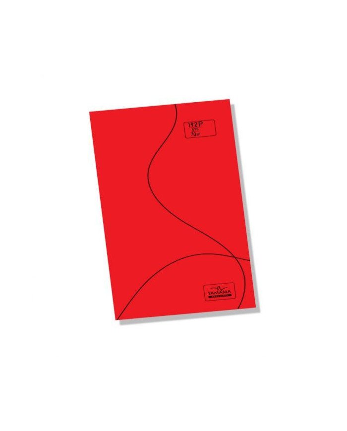 Cahier piqure 17*22 PP - 192P BMV 70G Rouge YAMAMA