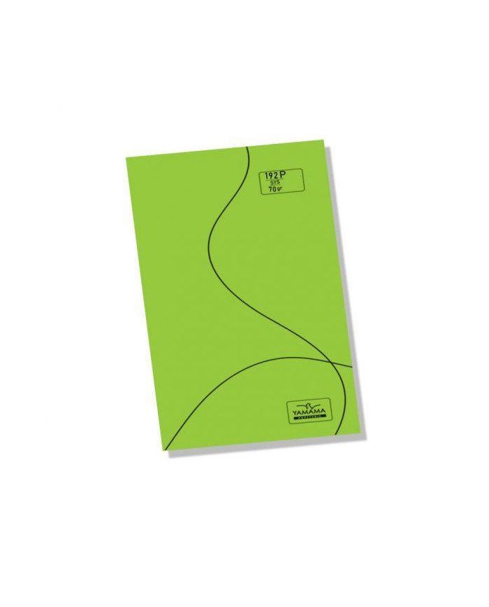 Cahier piqure 17*22 PP - 192P BMV 70G Vert YAMAMA