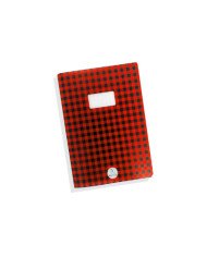Cahier Piqure 17*22 PP - 48P Carreaux Rouge SELECTA