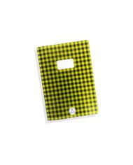 Cahier Piqure 17*22 PP - 48P Carreaux Jaune SELECTA