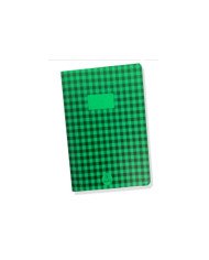 Cahier Piqure 17*22 PP - 48P Carreaux Vert SELECTA