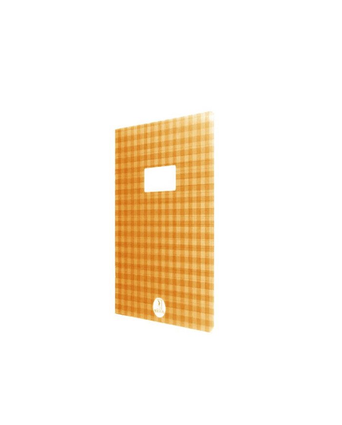 Cahier Piqure 17*22 PP - 48P Carreaux Orange SELECTA