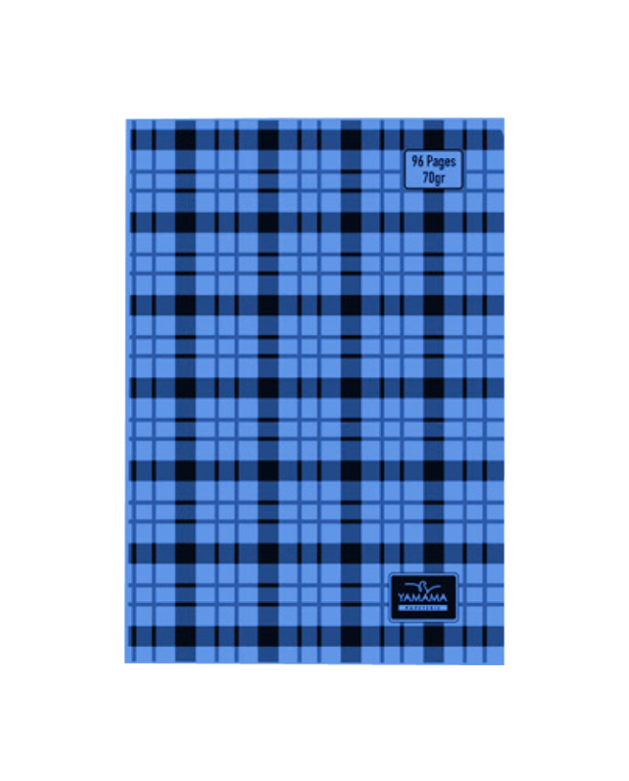 Cahier YAMAMA 96P - 17x22 PP Carreaux bleu