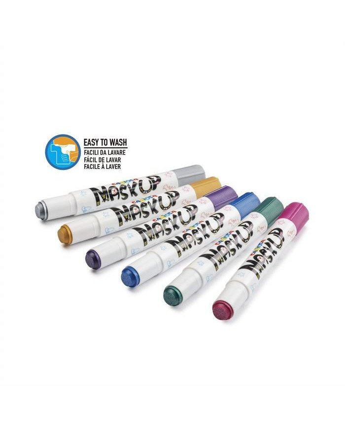 Boite 6 Bâtons De Maquillage MaskUp Métalique CARIOCA