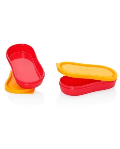 Set 2 boites à goûter Picnik Concept Maped rose corail