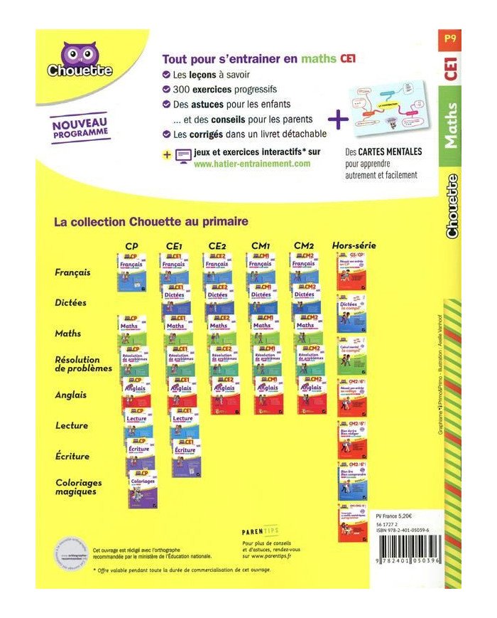 Chouette entraînement : maths - CE1