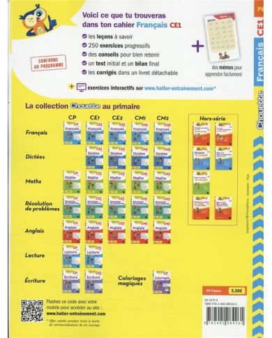Chouette entraînement Tome P8 : français - CE1
