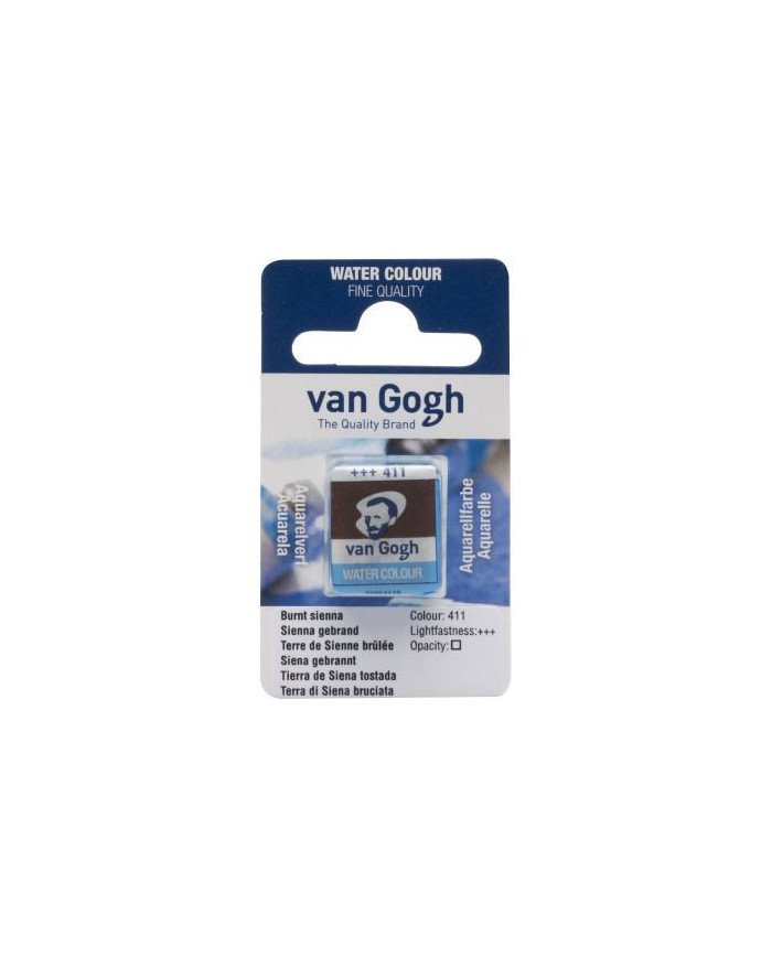 Peinture aquarelle Godet Terre de Sienne Brûlée 411 VAN GOGH