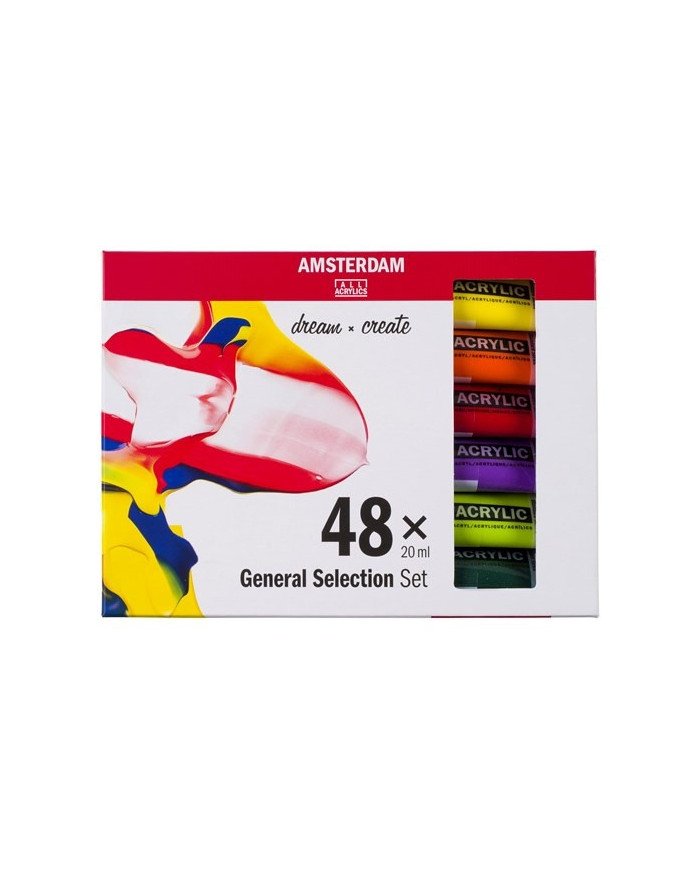 Le Libr'air - Sélection Générale Set d’acryliques série Standard 48 x 20 ml - Amsterdam - Tunisie