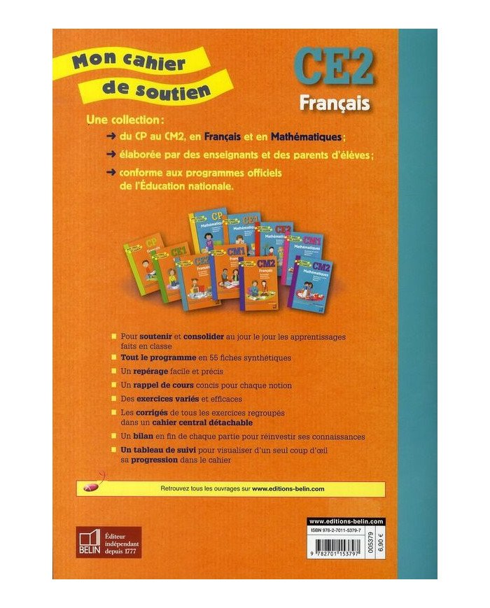 Mon cahier de soutien - français - CE2