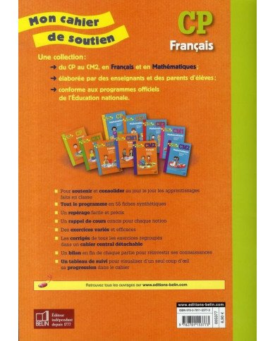 Mon cahier de soutien - français - CP