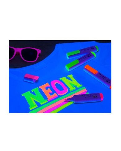 Blister Marqueur textile 4x coul. néon Faber-Castell Blister Marqueur textile 4x coul. néon Faber-Castell