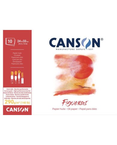 Bloc Figueras 24X33 cm 10F Grain toile 290G - Canson