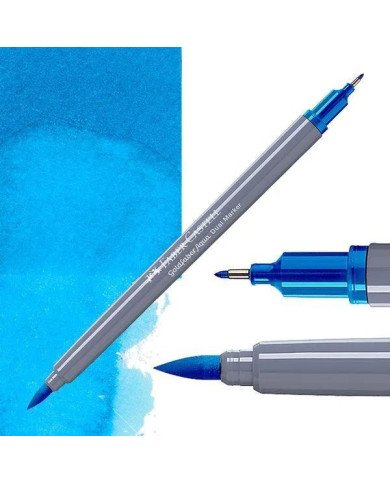 Feutre Aquarelle Double Pointe 449 Bleu azur Faber-Castell Feutre Aquarelle Double Pointe 449 Bleu azur Faber-Castell