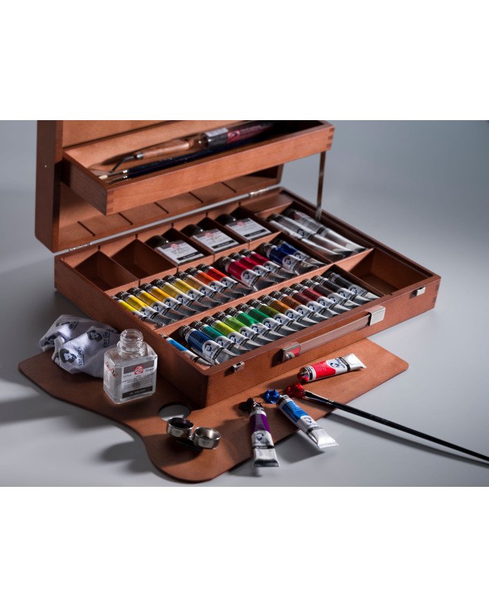 Coffret Van Gogh en Bois couleurs à l'huile 34 couleurs + accessoires