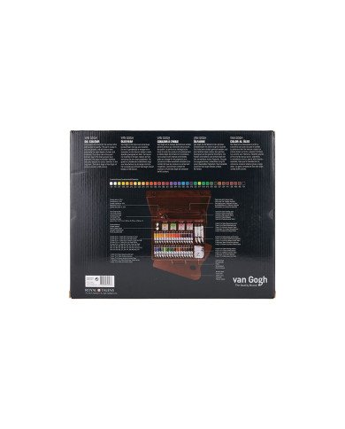 Coffret Van Gogh en Bois couleurs à l'huile 34 couleurs + accessoires