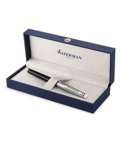 Stylo Roller Waterman Hémisphère Noir, Acier inoxydable