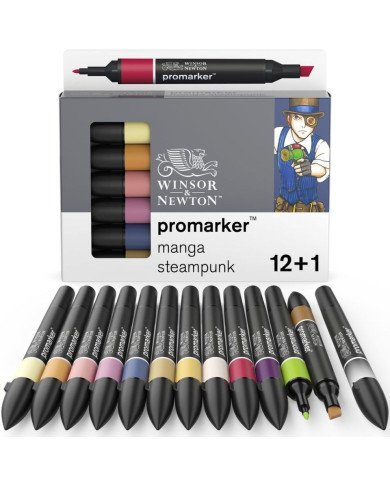 Set de 12+1 Promarker Manga Steampunk - Winsor&Newton