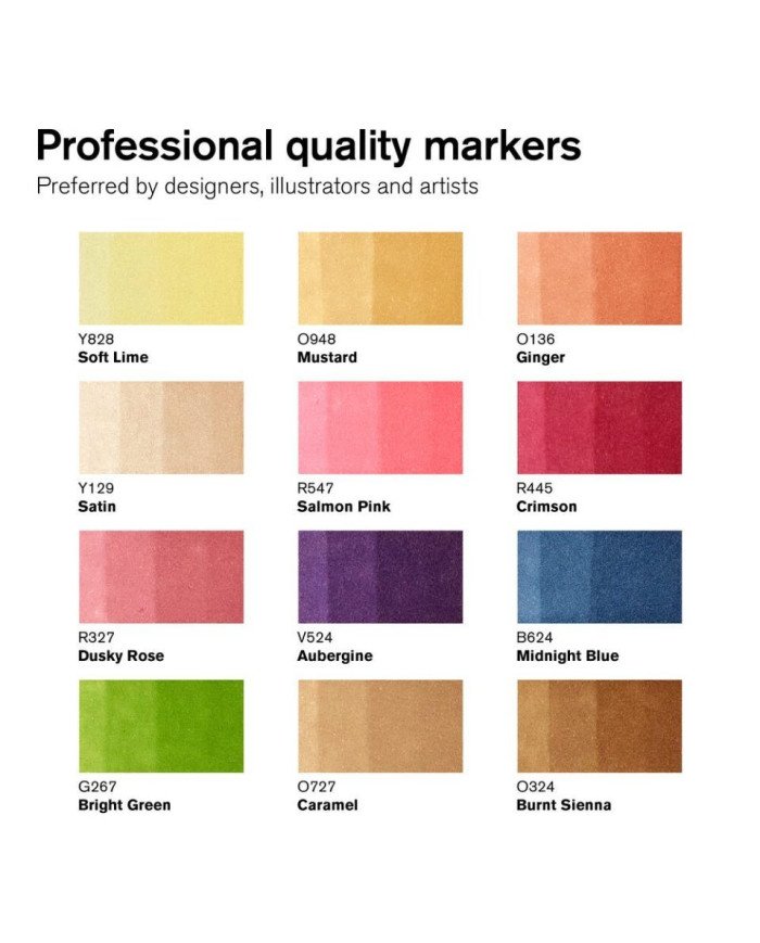 Set de 12+1 Promarker Manga Steampunk - Winsor&Newton