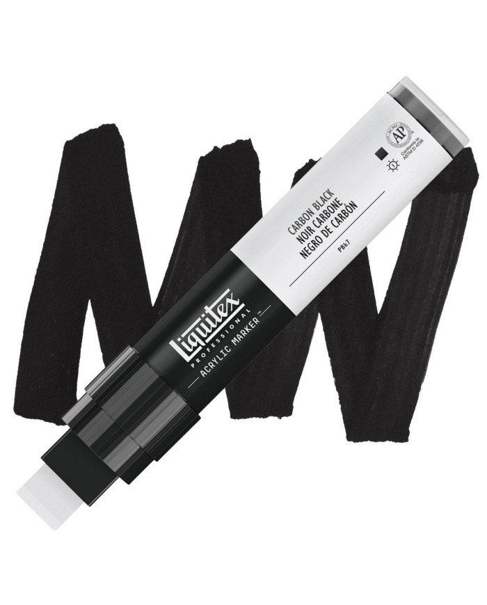 LIQUITEX Marqueur Acrylique 337 Noir Carbone Pointe 8-15 mm